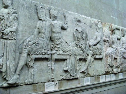 Section of the Elgin Marbles frieze from Parthenon, in the British Museum