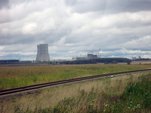 Belarus’ contested construction of the Astravets Nuclear Power Plant on the border with Lithuania. Image taken 2017. Photo: Wikimedia
