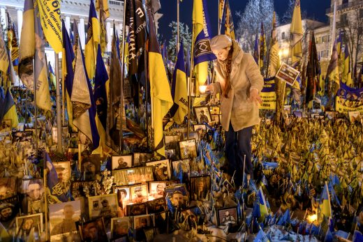 Memorial on Independence Square in Kyiv, February 24, 2025. PHOTO: SHUTTERSTOCK